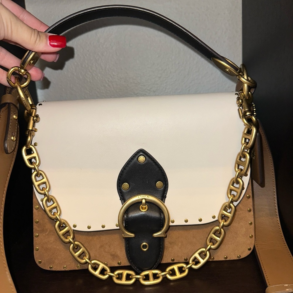 COACH Beat Saddle Bag, Tri Tone